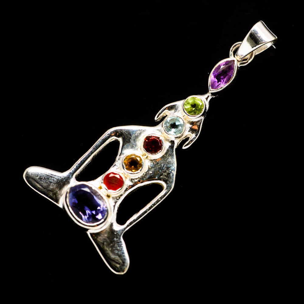 Multi-Stone Chakra Pendants handcrafted by Anasilvercos - PD726859