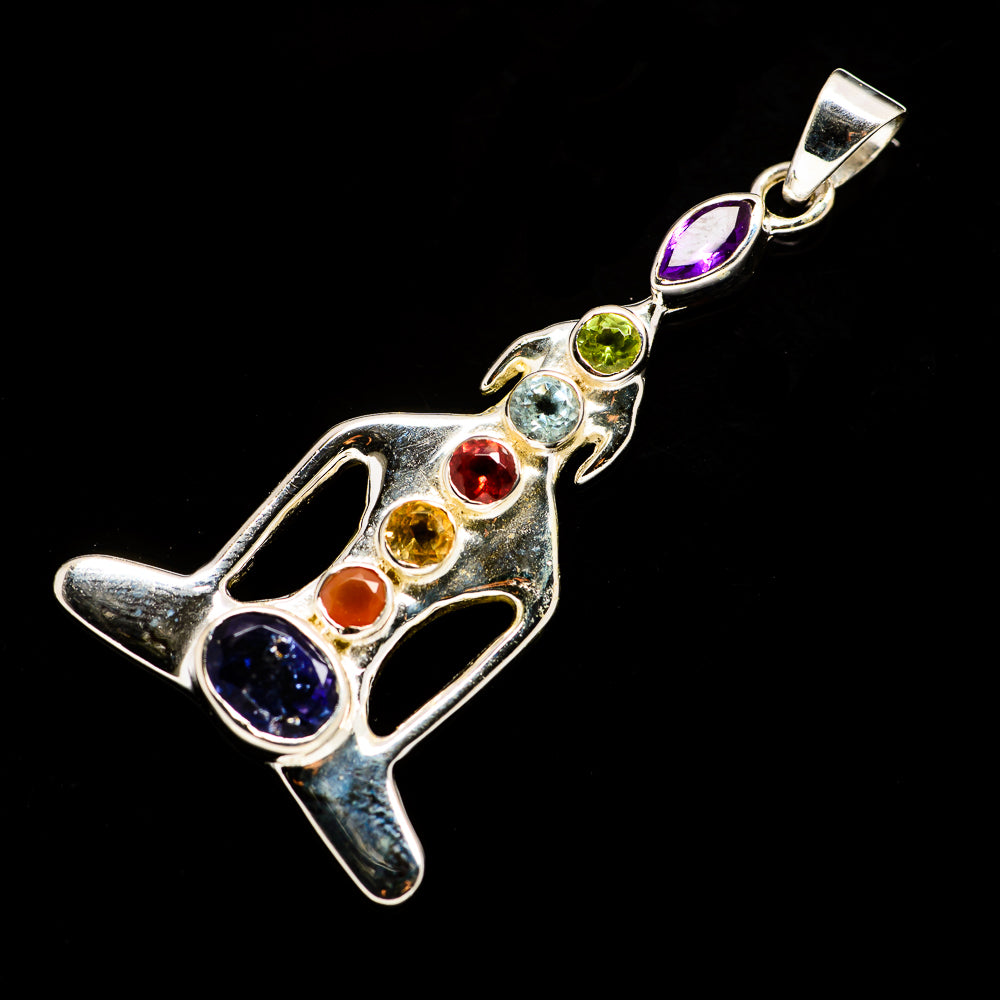 Multi-Stone Chakra Pendants handcrafted by Anasilvercos - PD726860