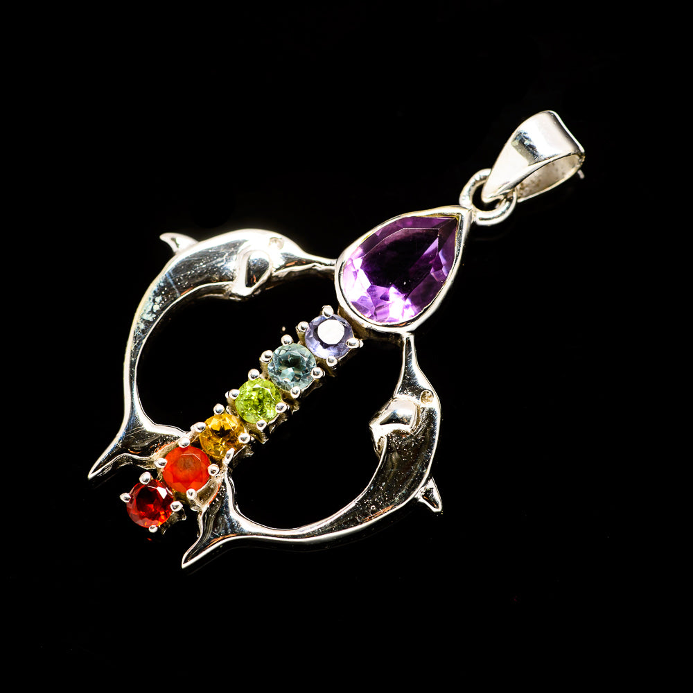 Multi-Stone Chakra Pendants handcrafted by Anasilvercos - PD726884