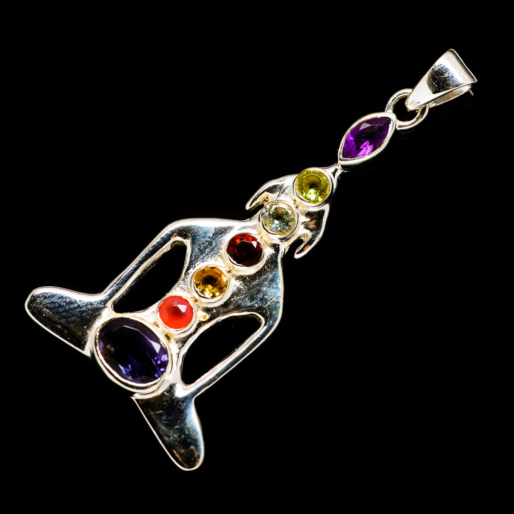 Multi-Stone Chakra Pendants handcrafted by Anasilvercos - PD727075