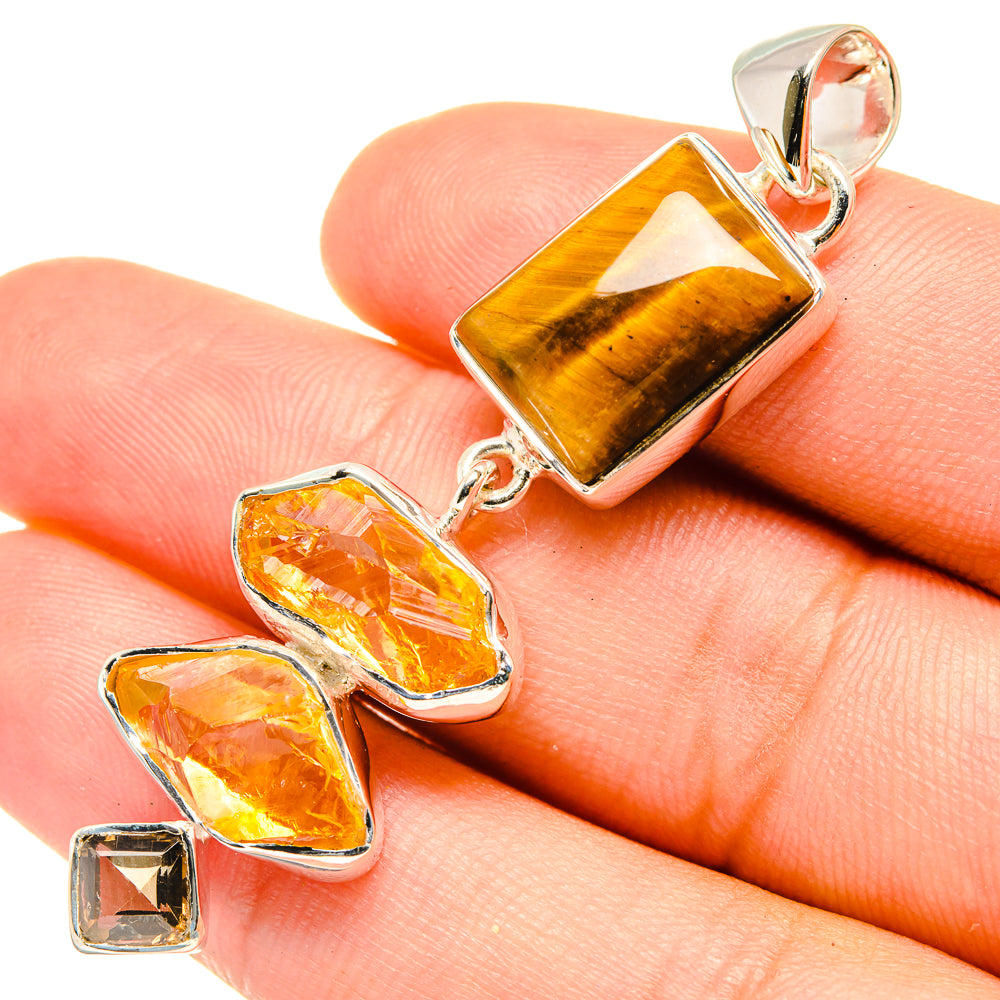 Tiger Eye Pendants handcrafted by Anasilvercos - PD7287