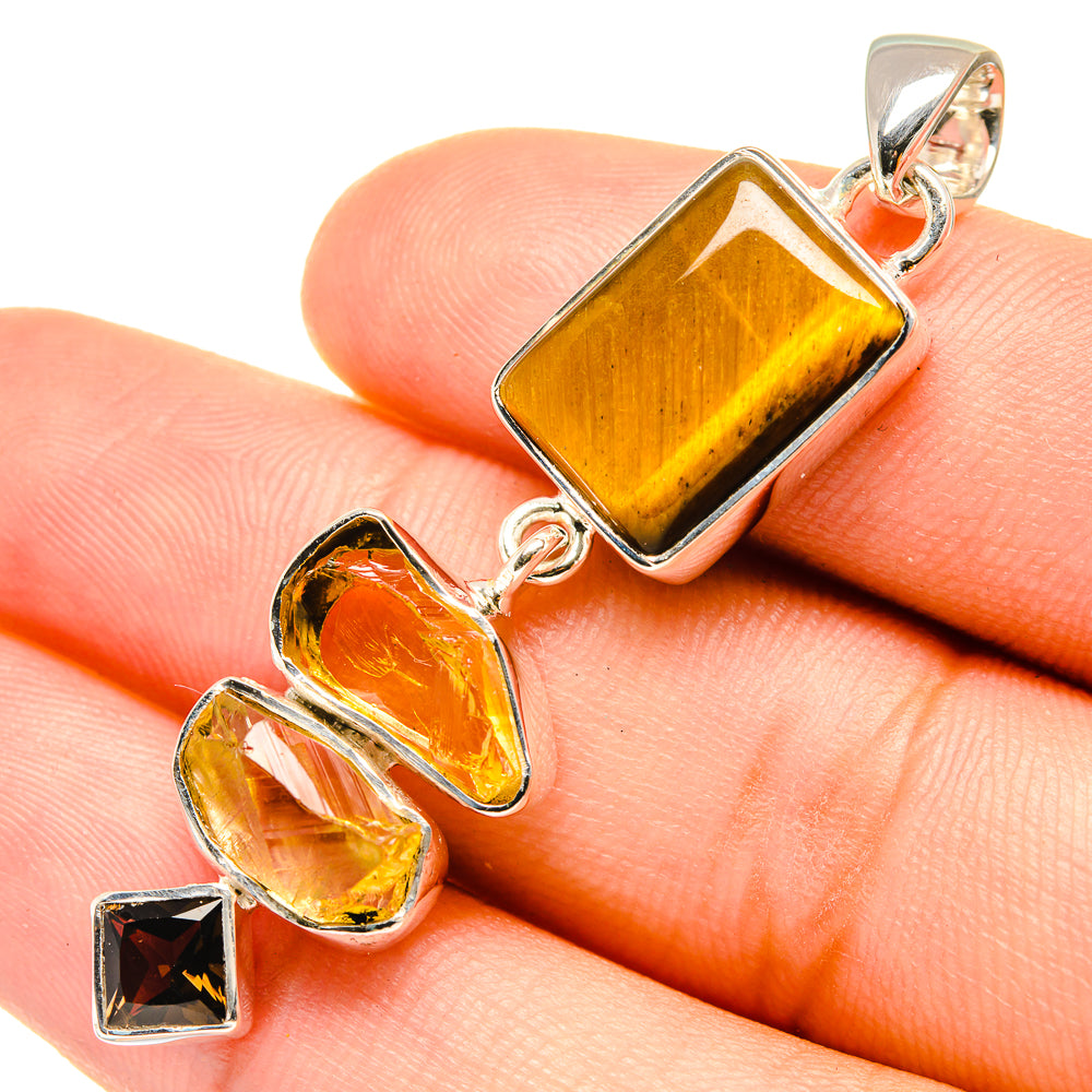 Tiger Eye Pendants handcrafted by Anasilvercos - PD7288