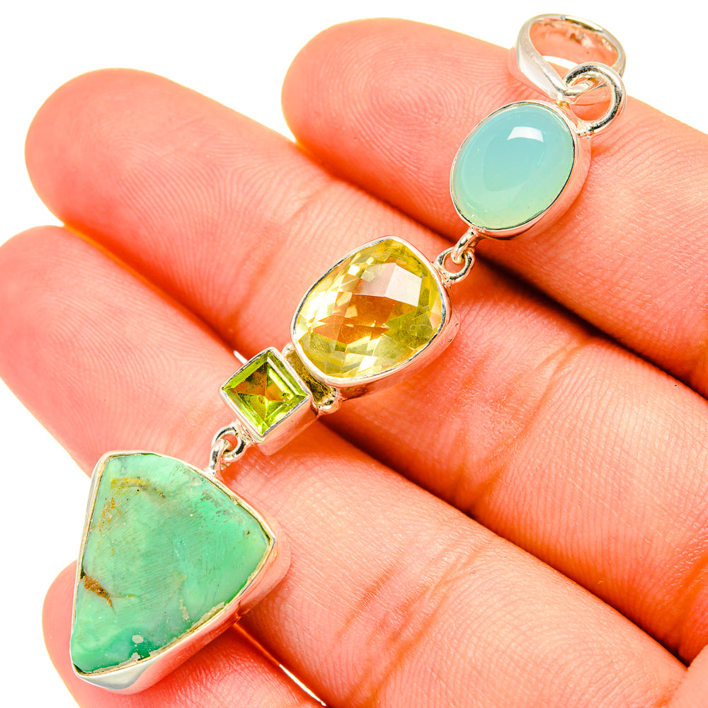 Chrysoprase Pendants handcrafted by Anasilvercos - PD7291