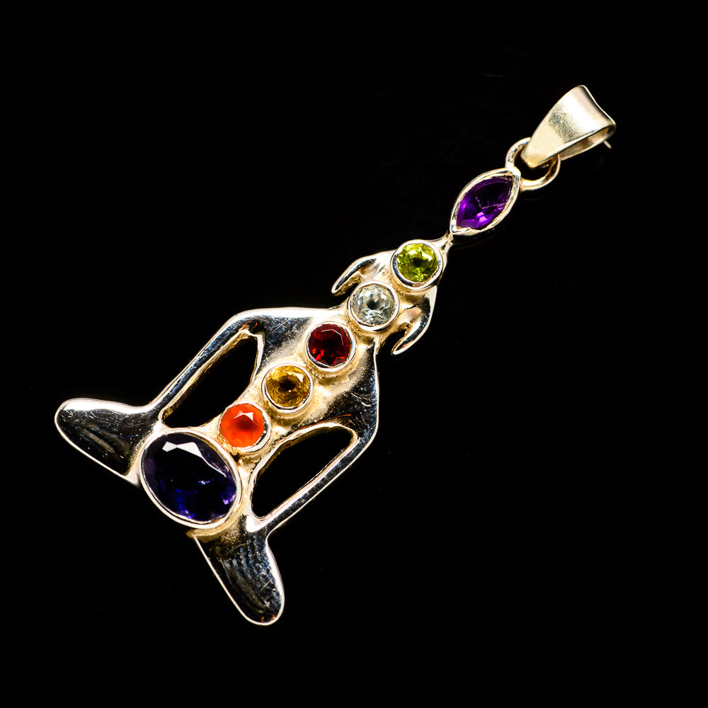 Multi-Stone Chakra Pendants handcrafted by Anasilvercos - PD729359