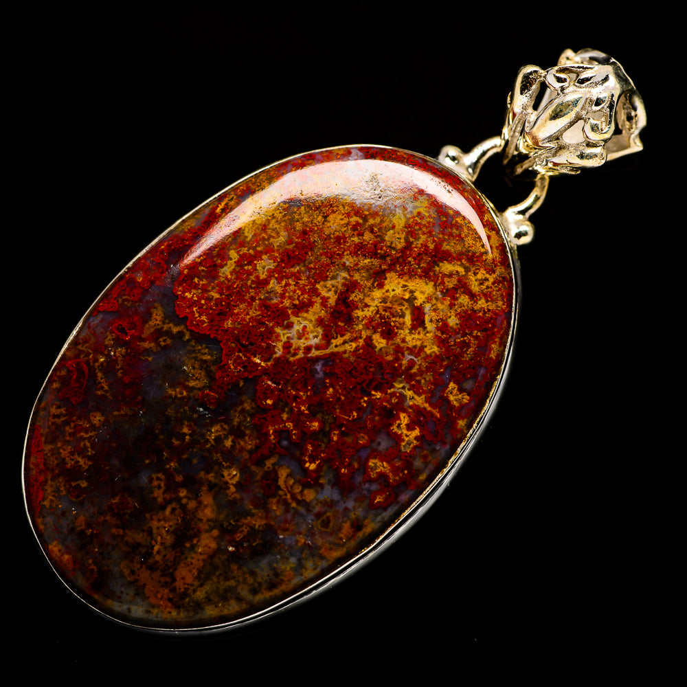 Indonesian Plume Agate Pendants handcrafted by Anasilvercos - PD730118