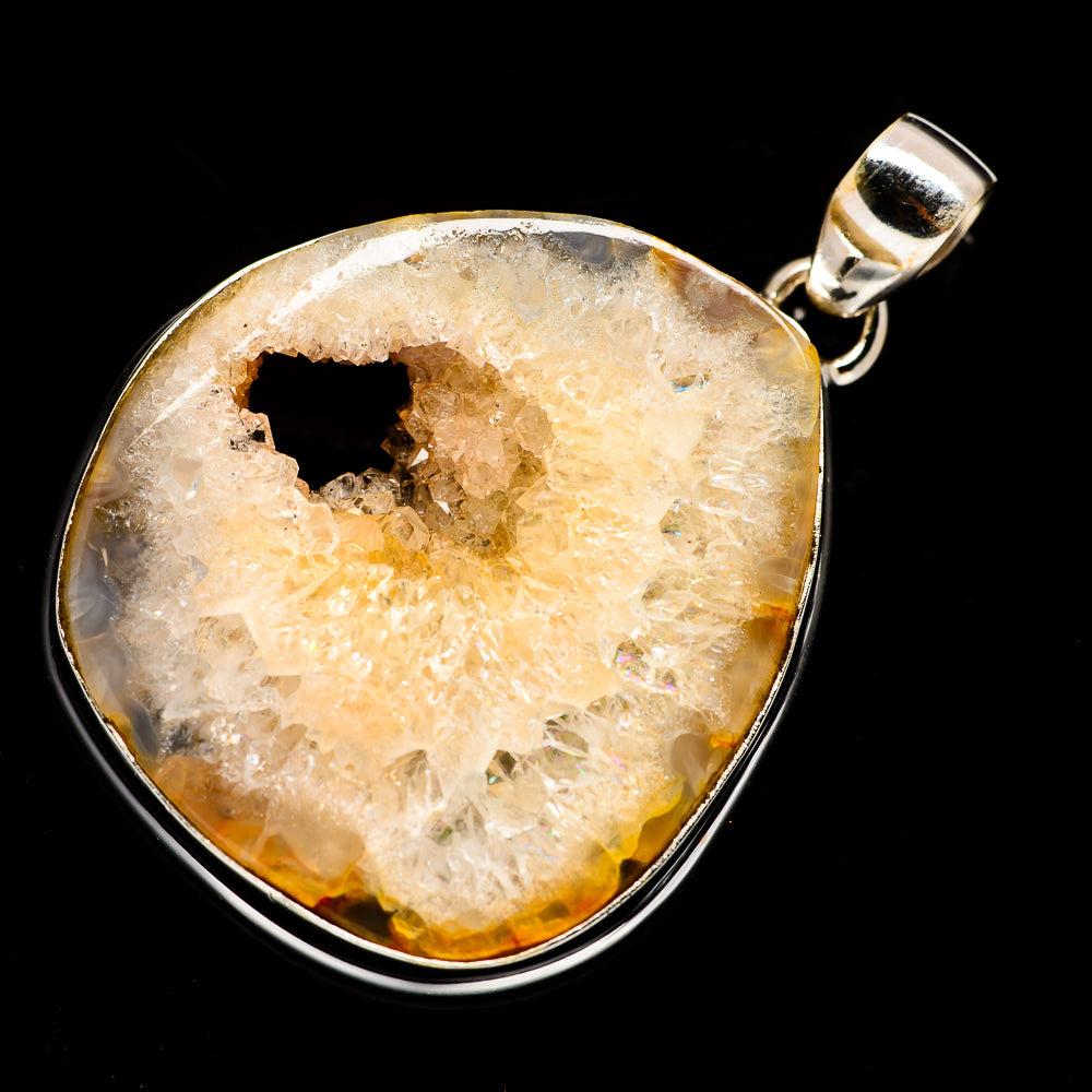 Coconut Geode Druzy Pendants handcrafted by Anasilvercos - PD731122