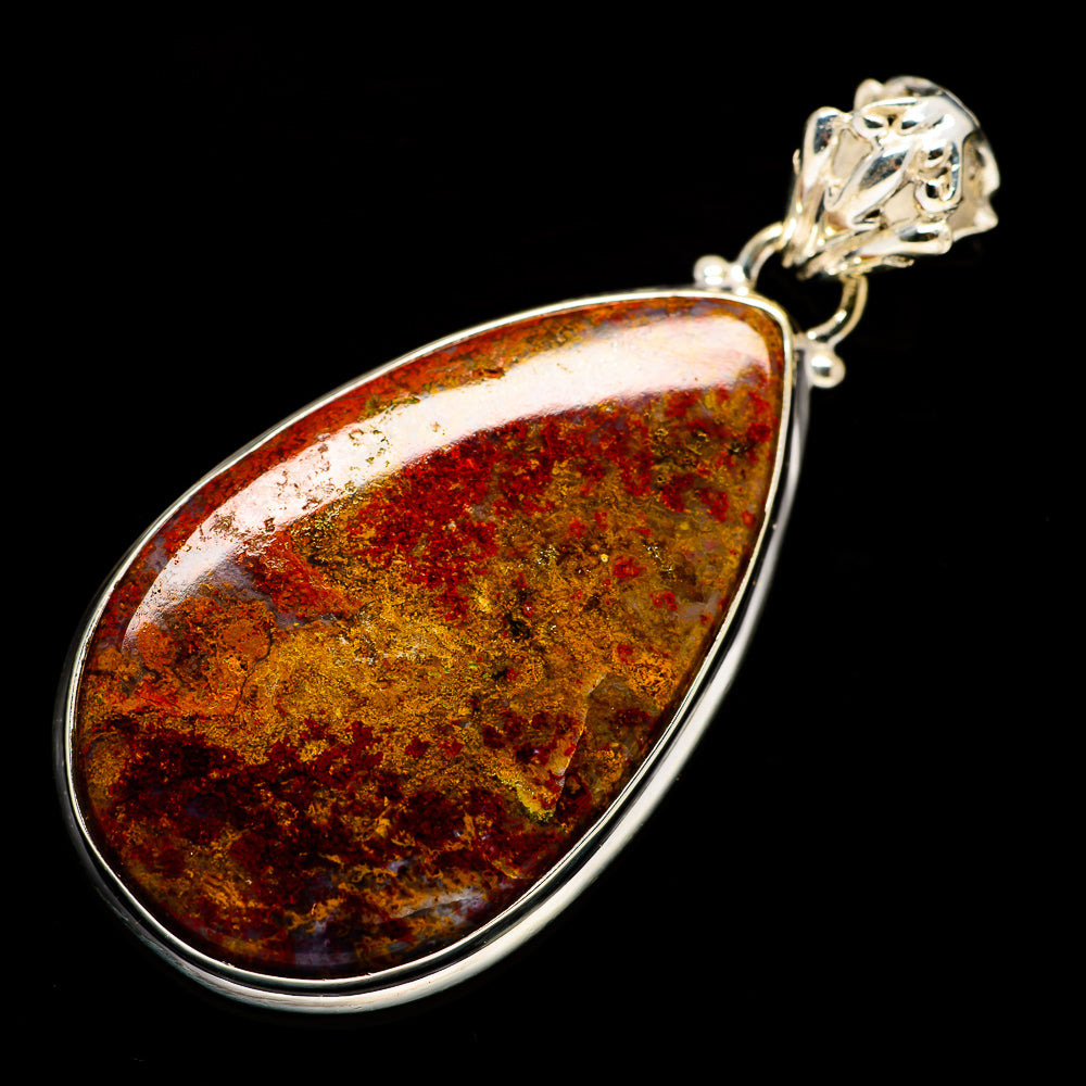 Indonesian Plume Agate Pendants handcrafted by Anasilvercos - PD731146