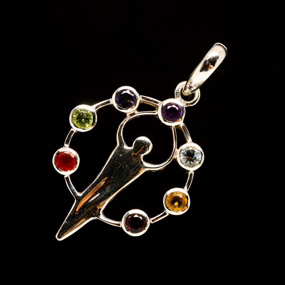 Multi-Stone Chakra Pendants handcrafted by Anasilvercos - PD732072