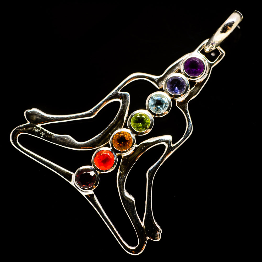 Multi-Stone Chakra Pendants handcrafted by Anasilvercos - PD732183