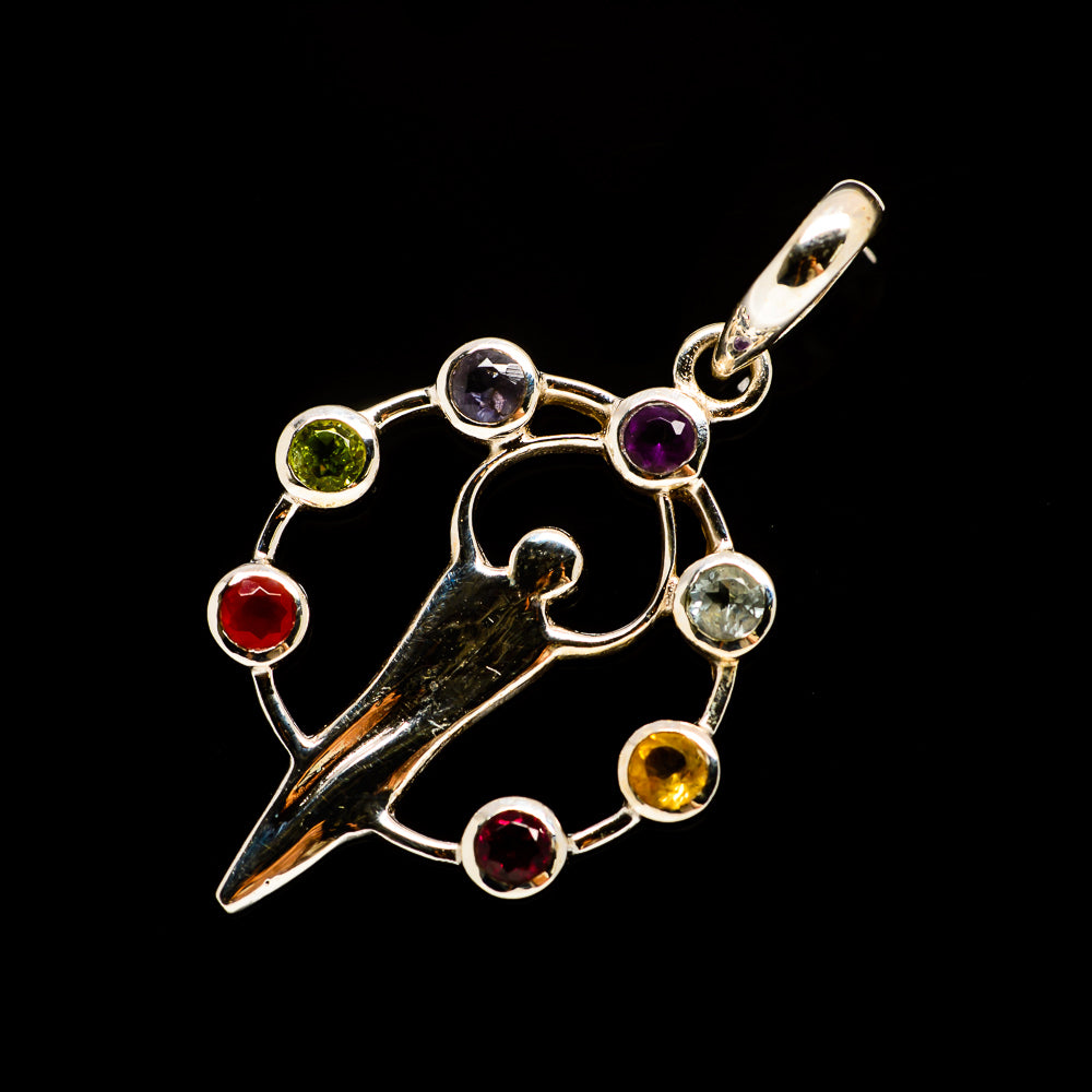 Multi-Stone Chakra Pendants handcrafted by Anasilvercos - PD732201