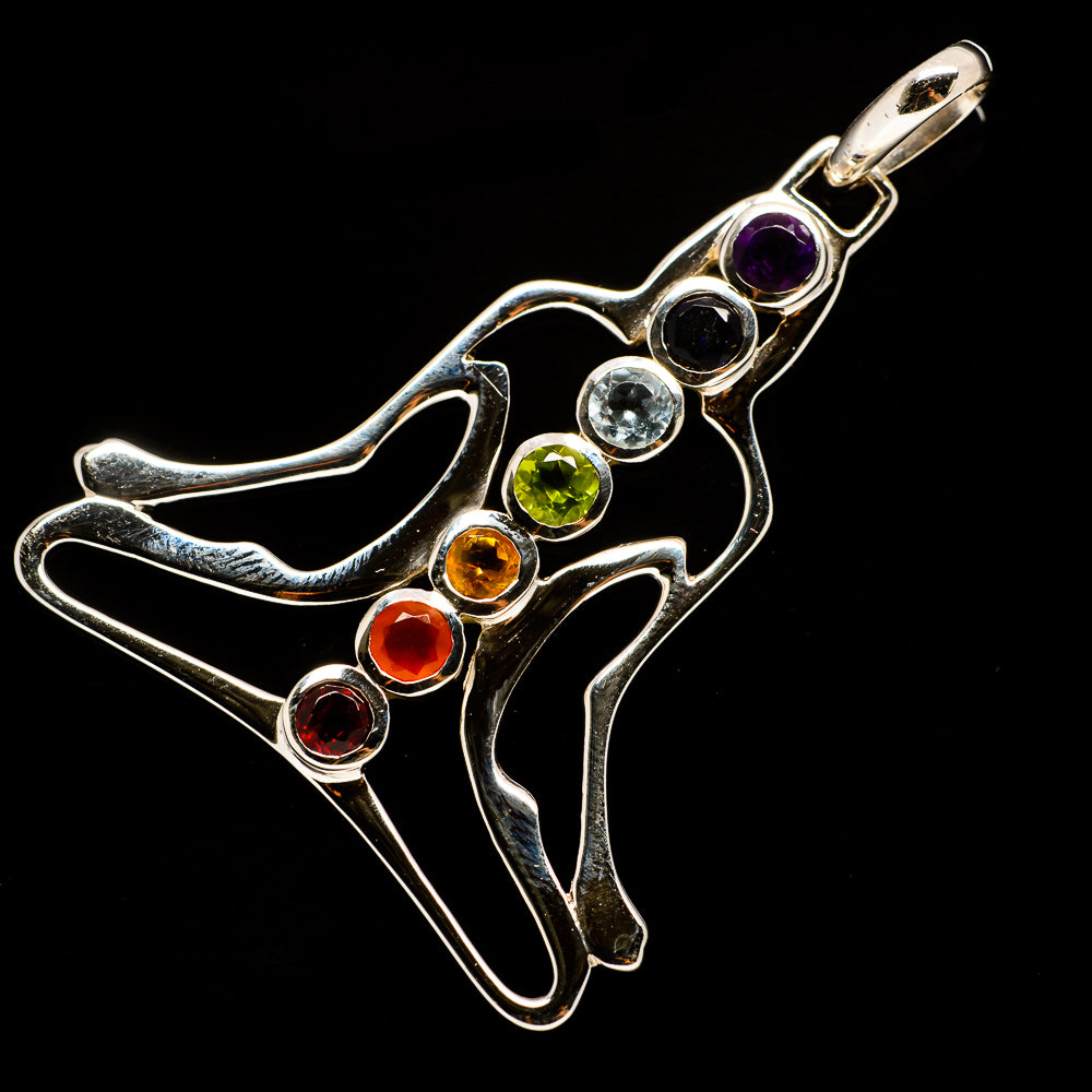 Multi-Stone Chakra Pendants handcrafted by Anasilvercos - PD732334