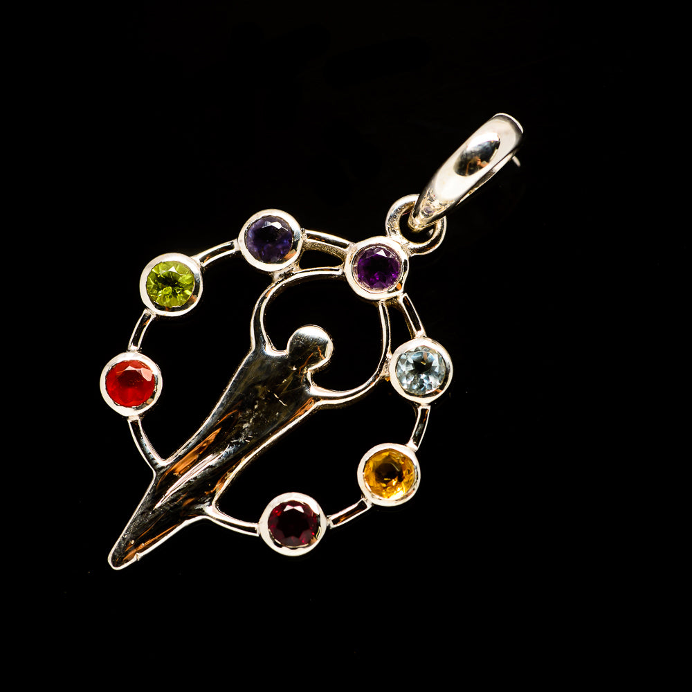 Multi-Stone Chakra Pendants handcrafted by Anasilvercos - PD732367