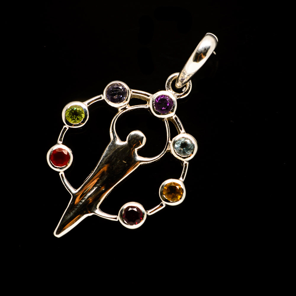 Multi-Stone Chakra Pendants handcrafted by Anasilvercos - PD732368