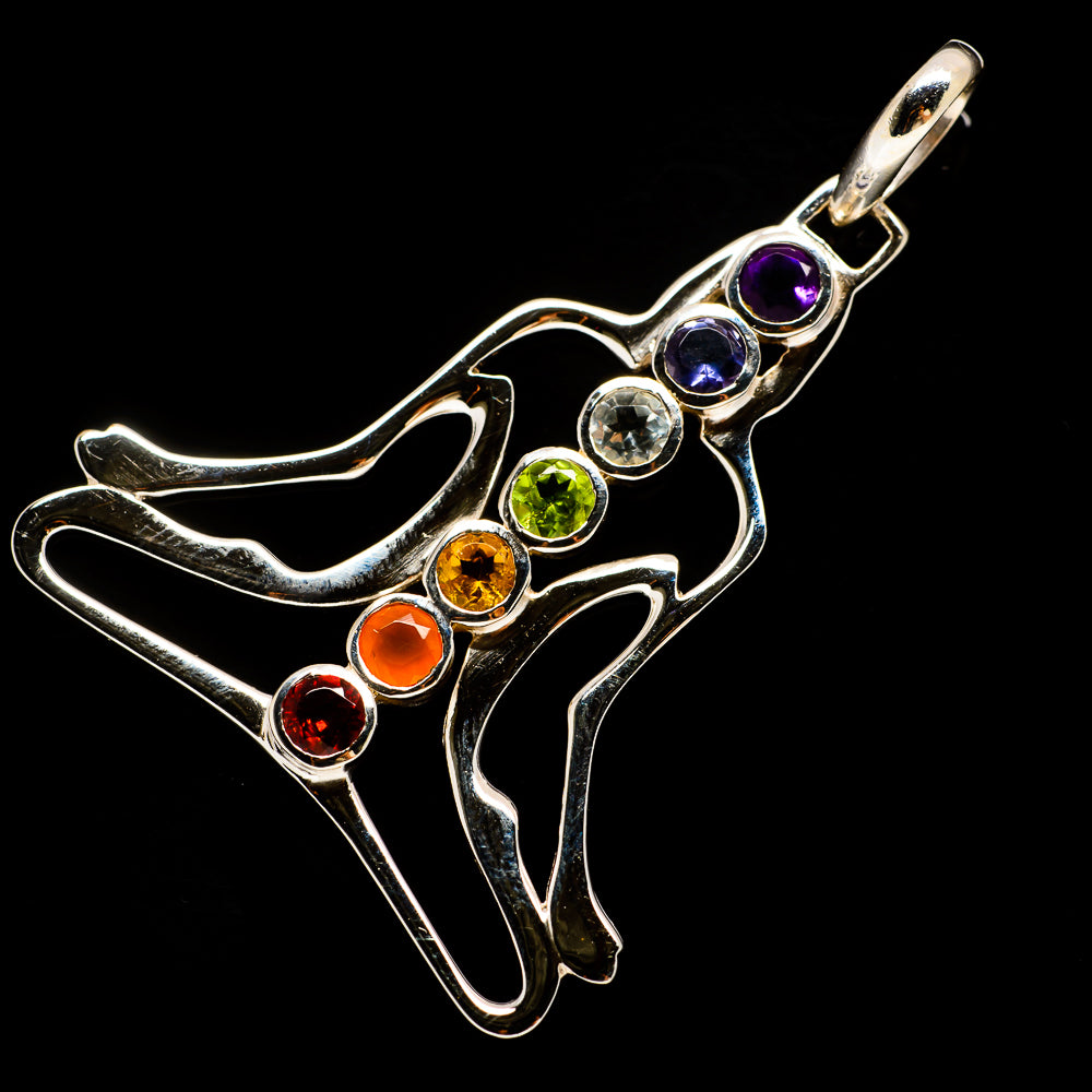Multi-Stone Chakra Pendants handcrafted by Anasilvercos - PD732450