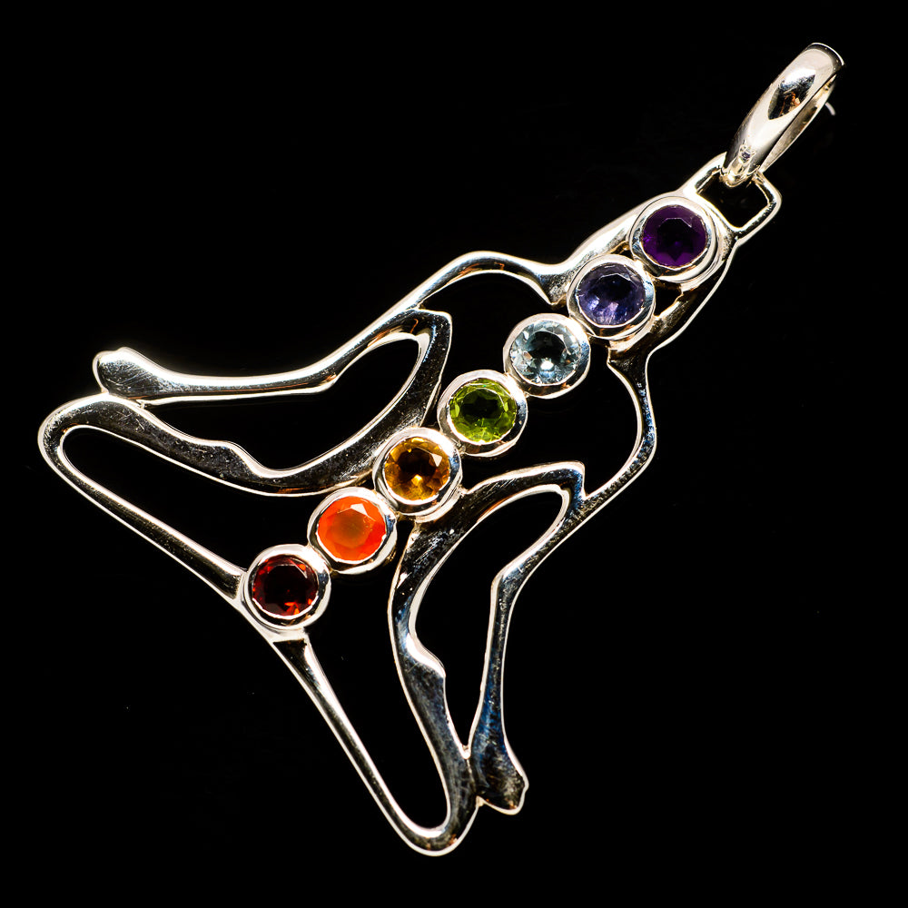 Multi-Stone Chakra Pendants handcrafted by Anasilvercos - PD732452