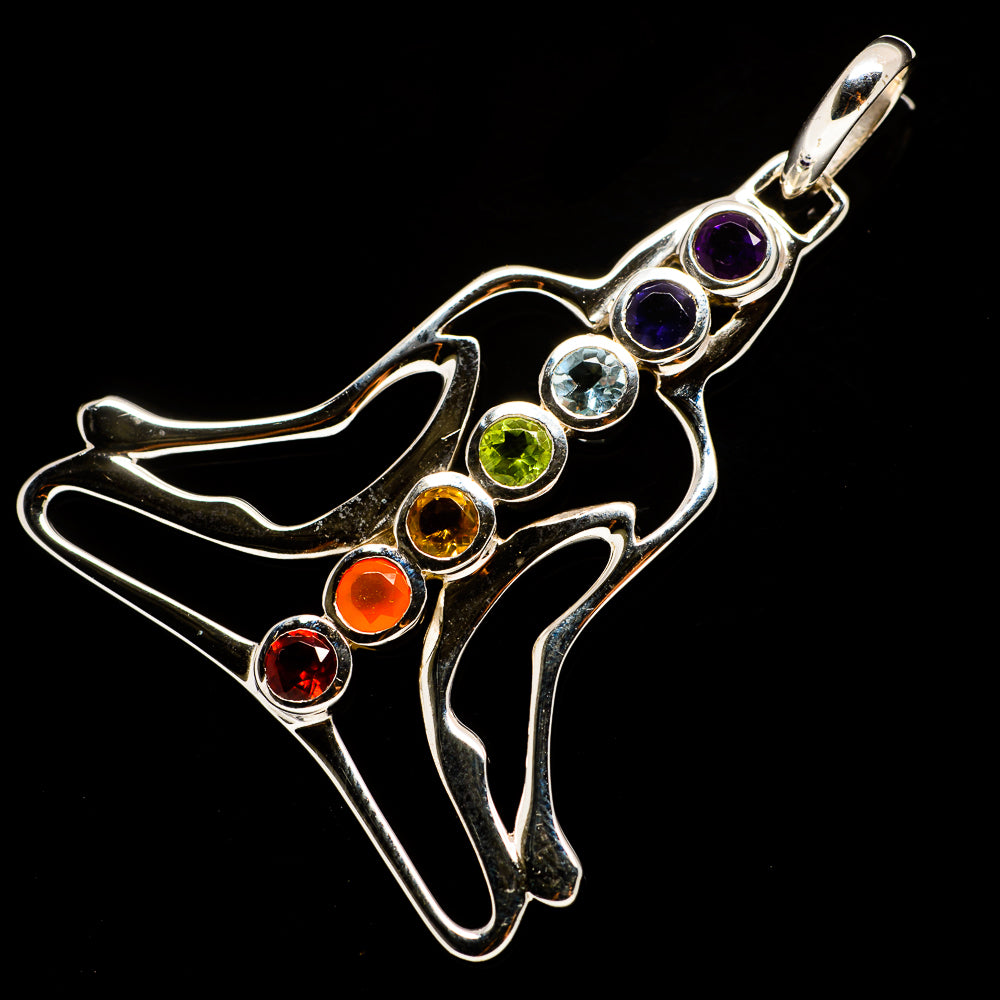 Multi-Stone Chakra Pendants handcrafted by Anasilvercos - PD732652