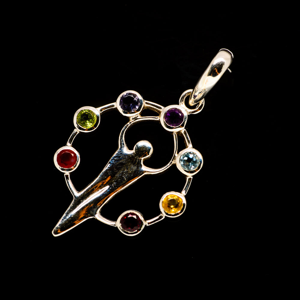 Multi-Stone Chakra Pendants handcrafted by Anasilvercos - PD732789