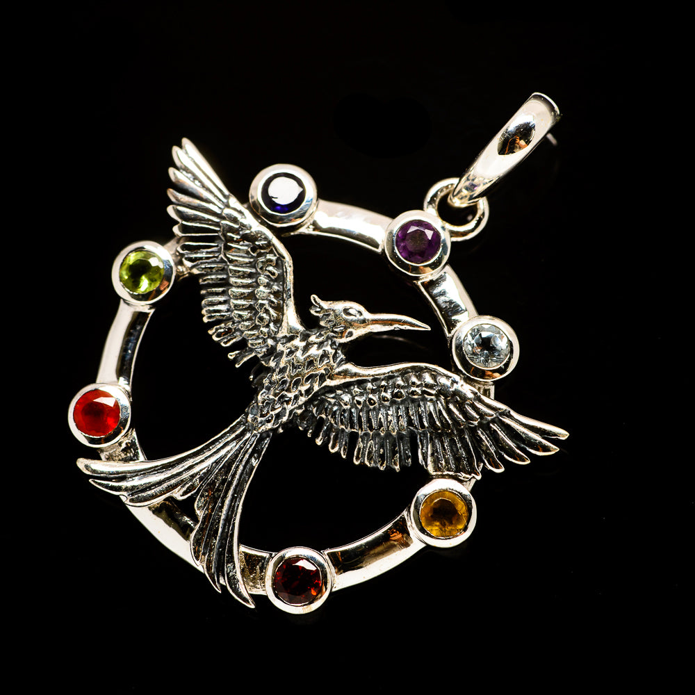 Multi-Stone Chakra Pendants handcrafted by Anasilvercos - PD733166