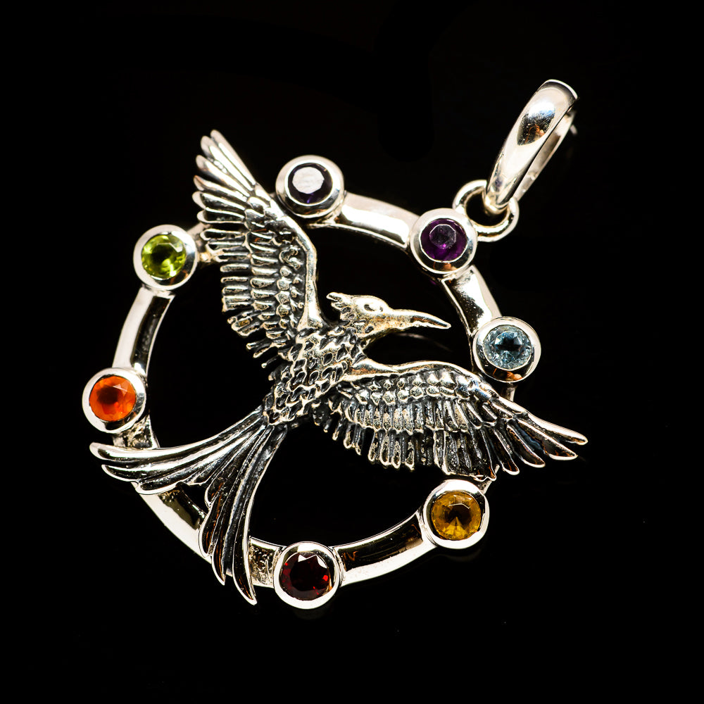 Multi-Stone Chakra Pendants handcrafted by Anasilvercos - PD733171
