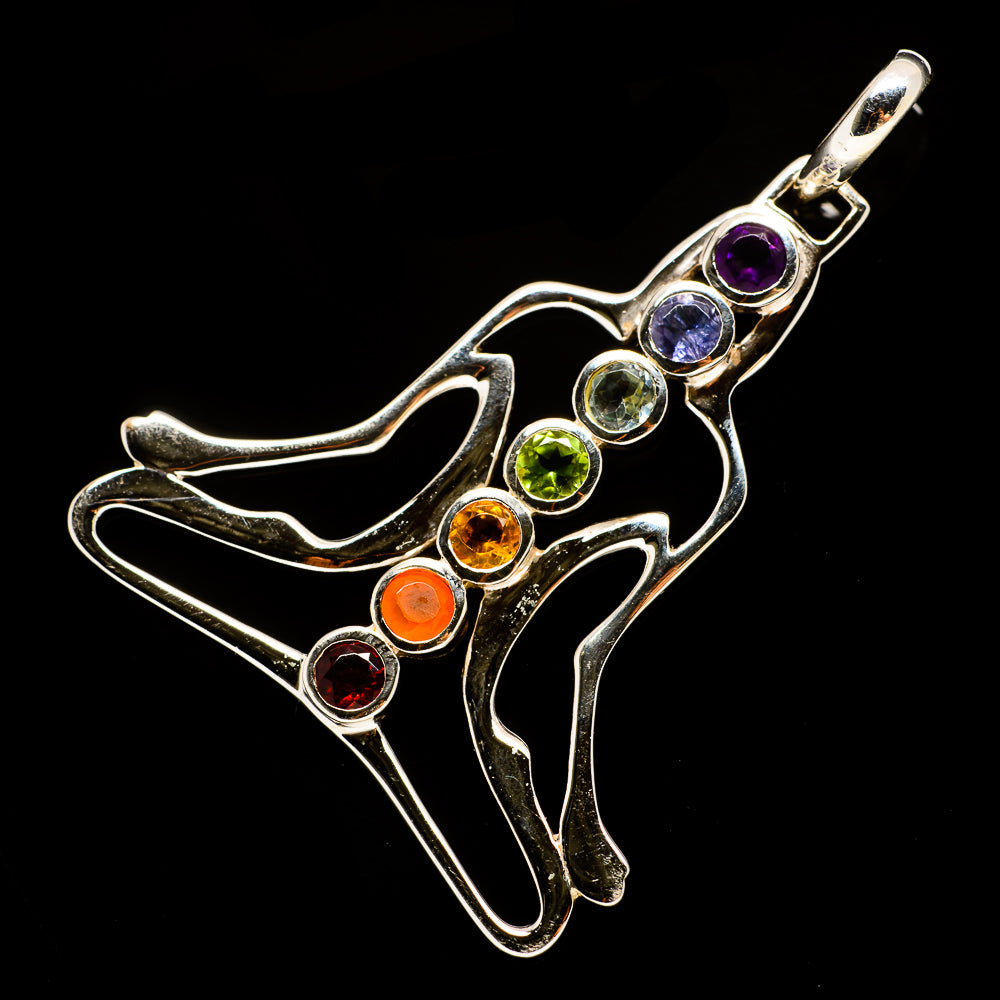 Multi-Stone Chakra Pendants handcrafted by Anasilvercos - PD733183