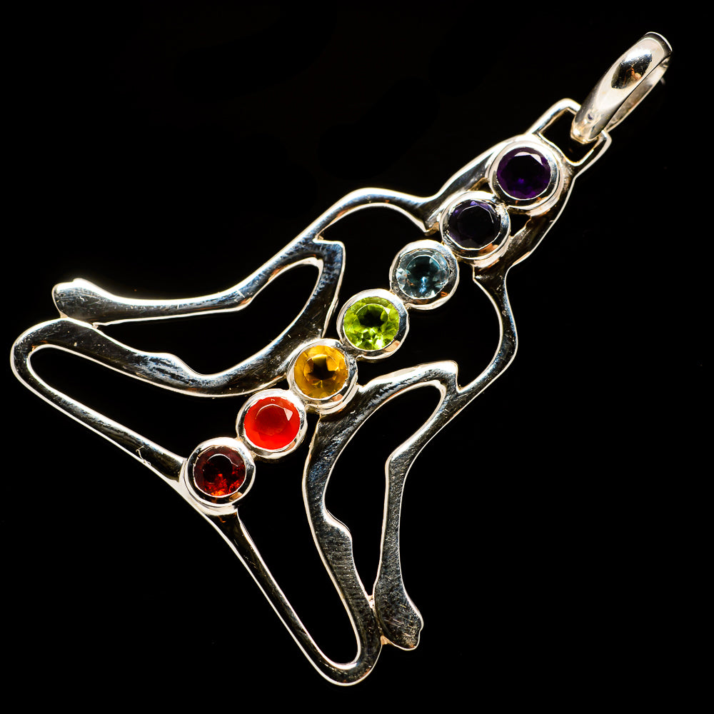 Multi-Stone Chakra Pendants handcrafted by Anasilvercos - PD733189