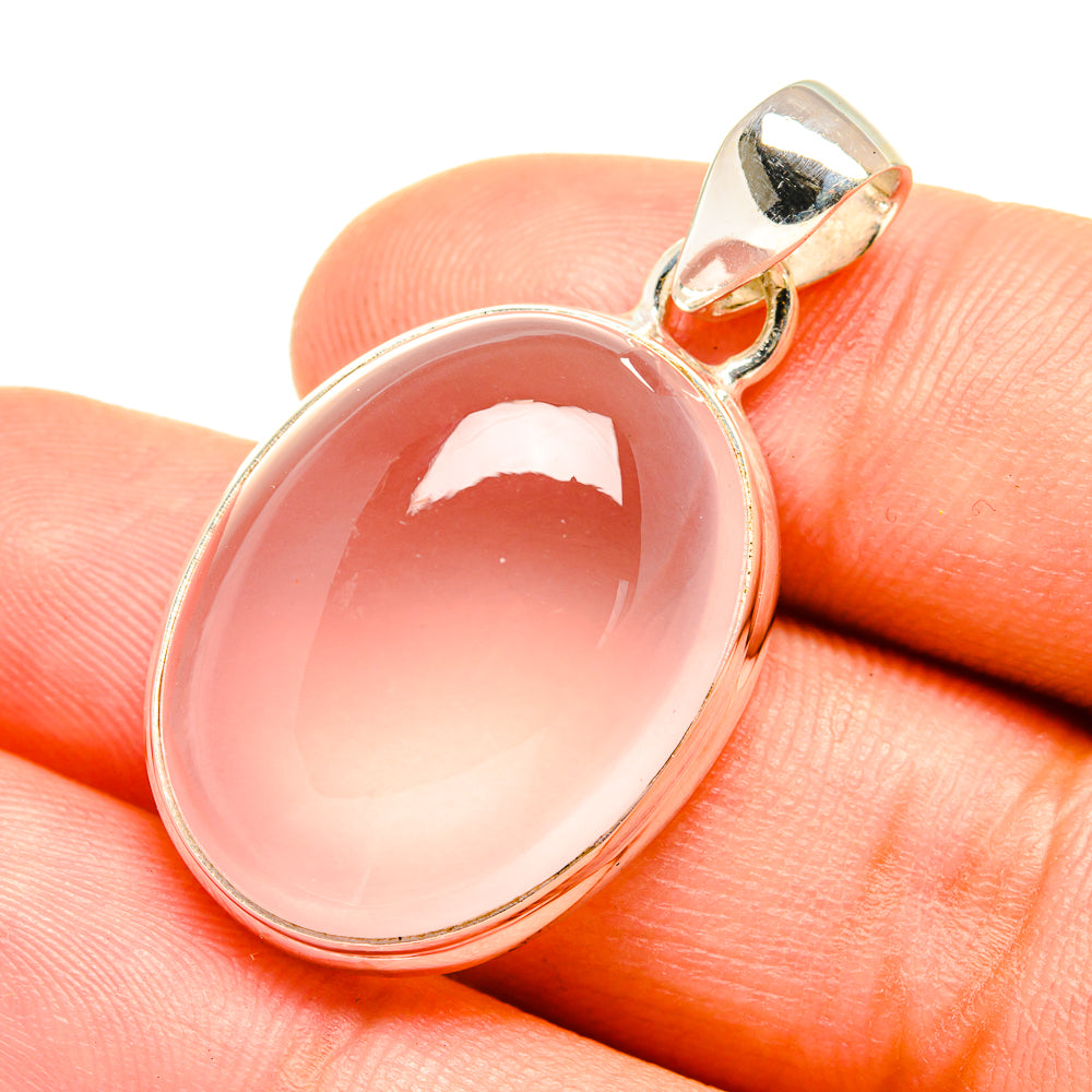Rose Quartz Pendants handcrafted by Anasilvercos - PD7332