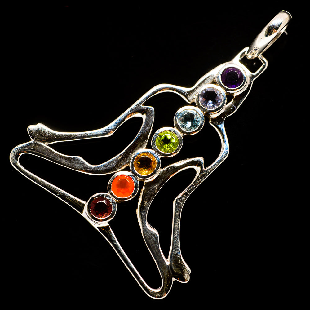 Multi-Stone Chakra Pendants handcrafted by Anasilvercos - PD733298