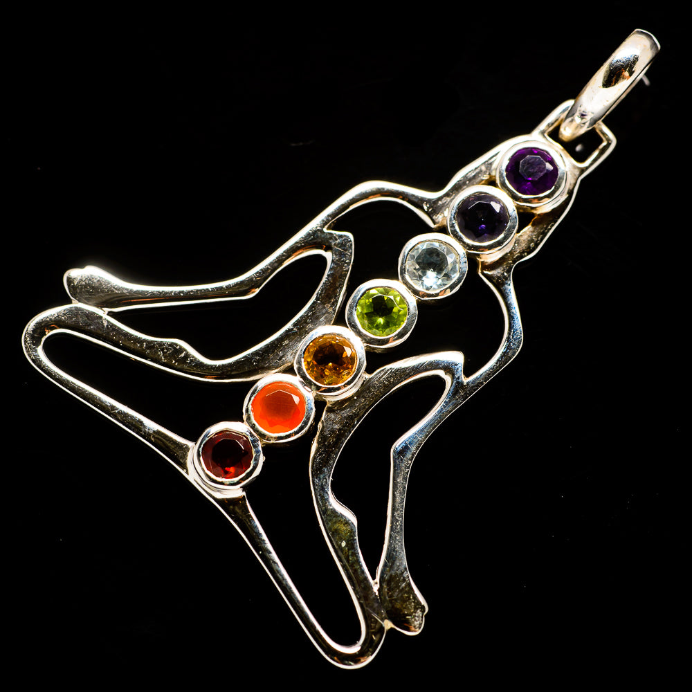 Multi-Stone Chakra Pendants handcrafted by Anasilvercos - PD733426