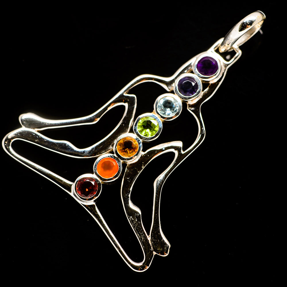 Multi-Stone Chakra Pendants handcrafted by Anasilvercos - PD733428
