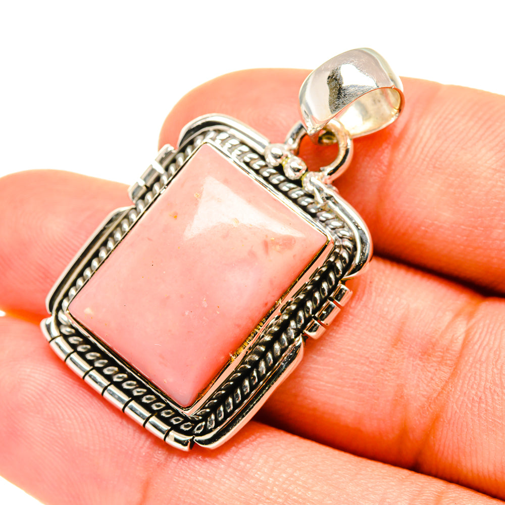Pink Opal Pendants handcrafted by Anasilvercos - PD7340