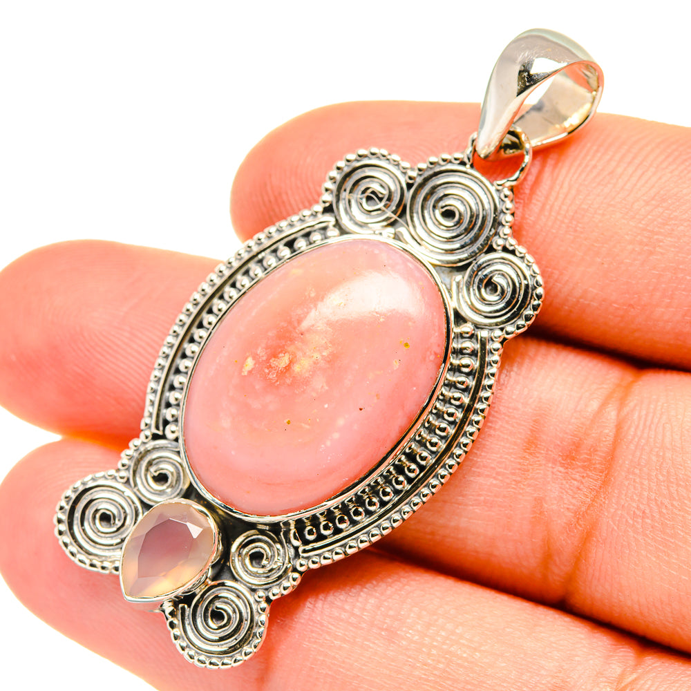 Pink Opal Pendants handcrafted by Anasilvercos - PD7341