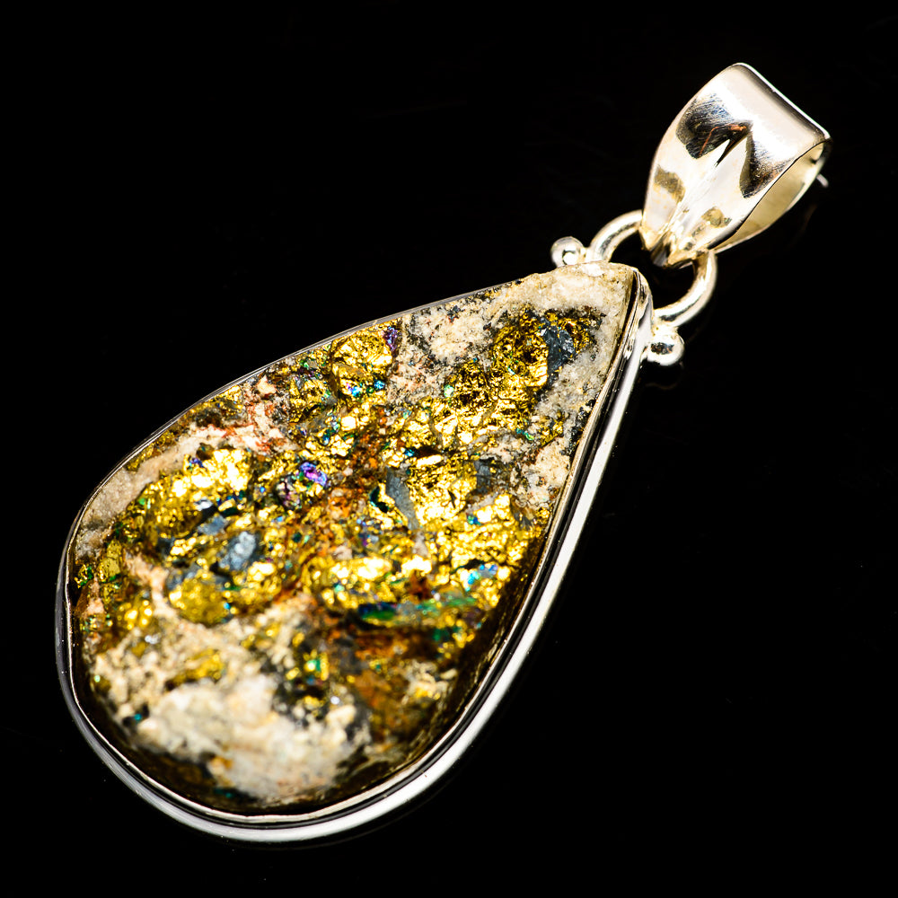 Spectro Pyrite Druzy Pendants handcrafted by Anasilvercos - PD734593