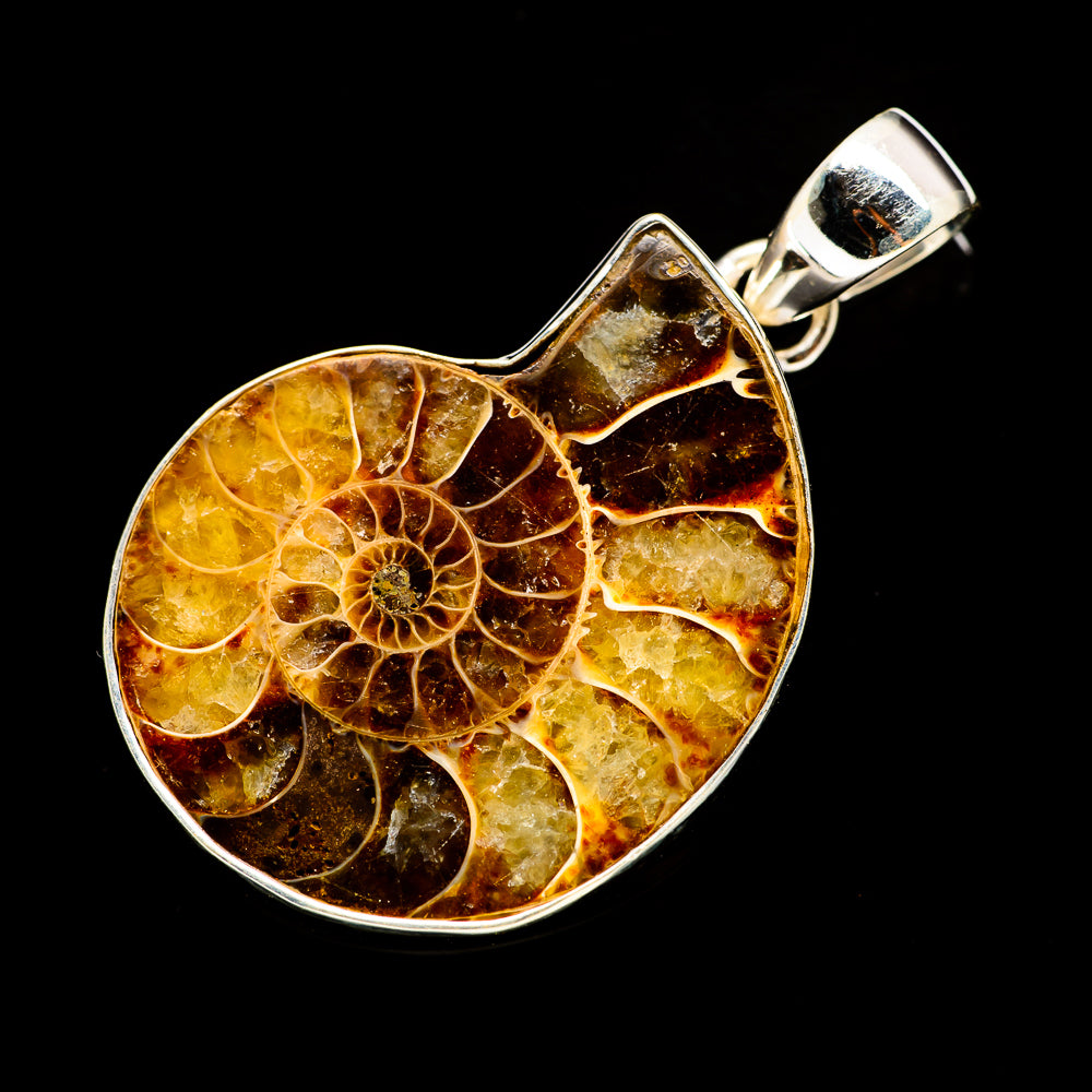 Ammonite Fossil Pendants handcrafted by Anasilvercos - PD735033