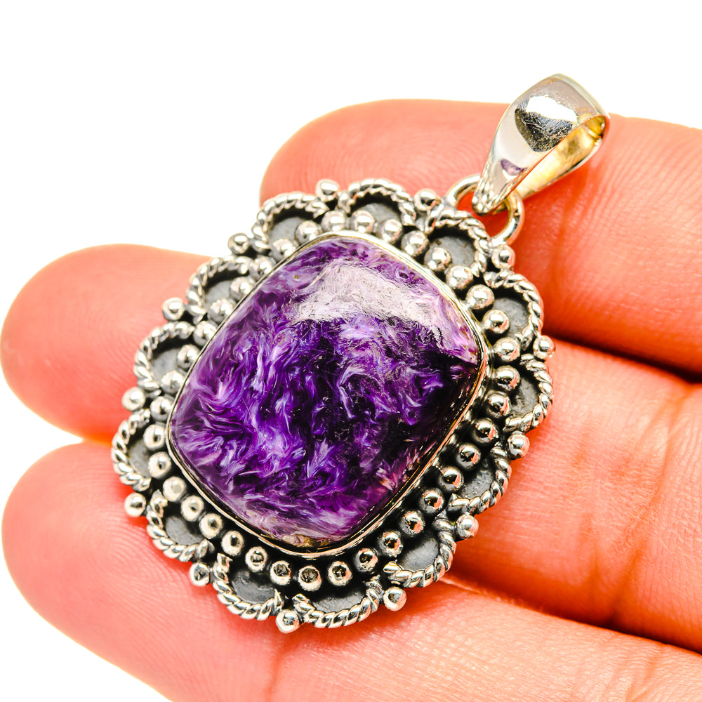 Charoite Pendants handcrafted by Anasilvercos - PD7358