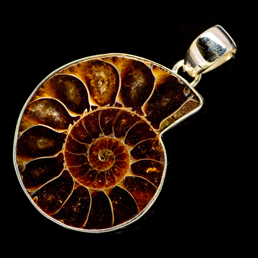 Ammonite Fossil Pendants handcrafted by Anasilvercos - PD735924