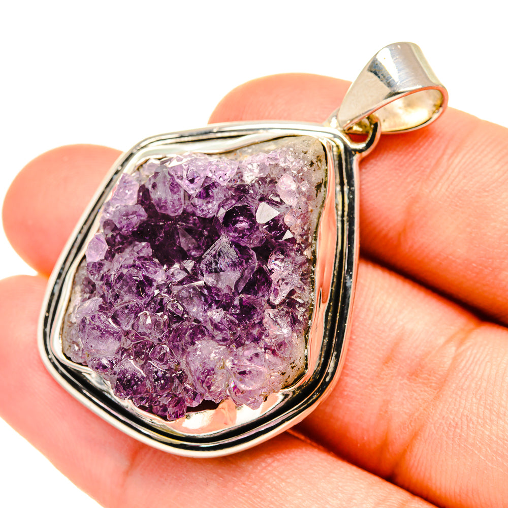 Amethyst Crystal Pendants handcrafted by Anasilvercos - PD7364