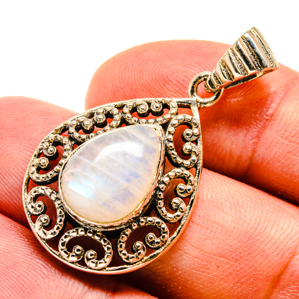 Rainbow Moonstone Pendants handcrafted by Anasilvercos - PD736782