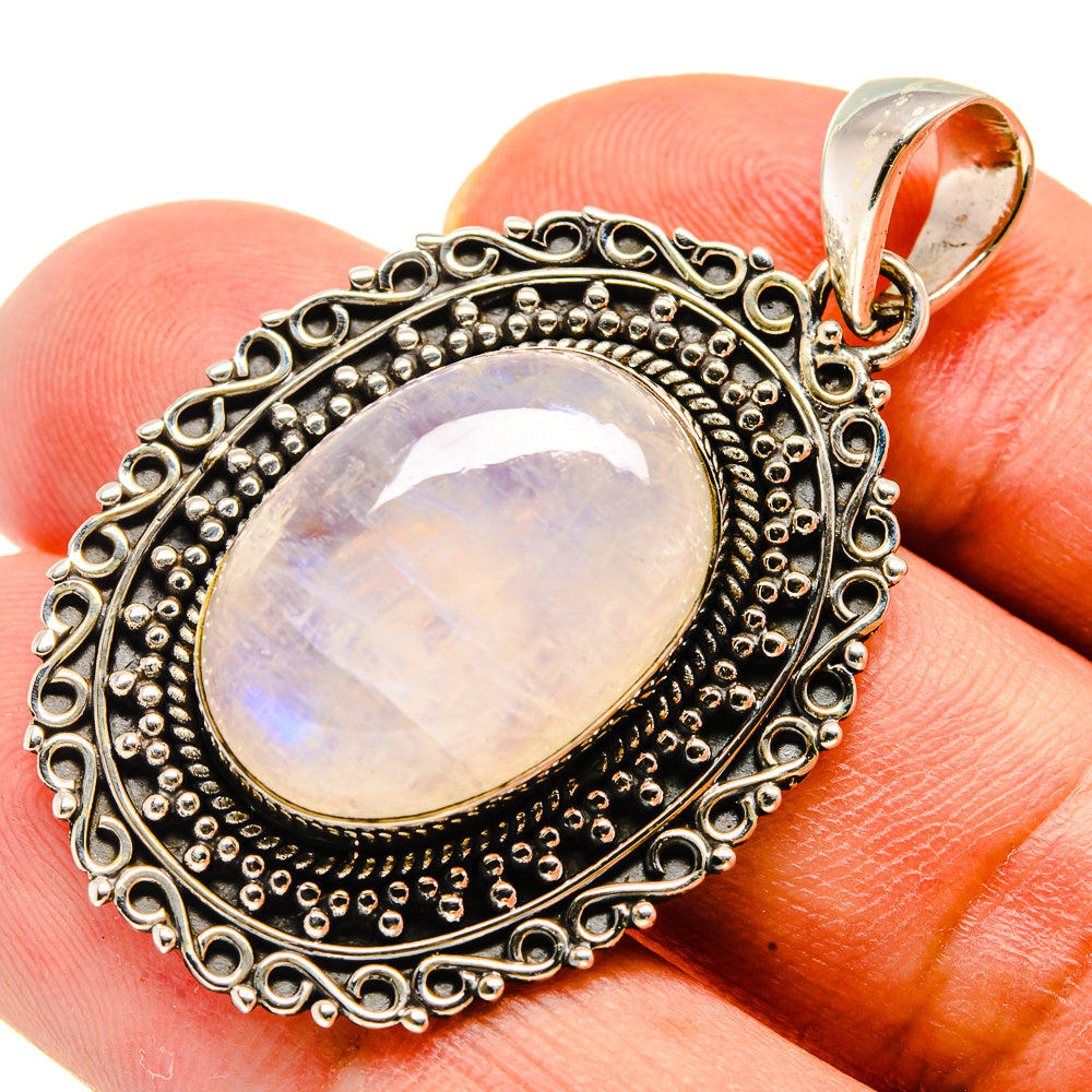 Rainbow Moonstone Pendants handcrafted by Anasilvercos - PD736938
