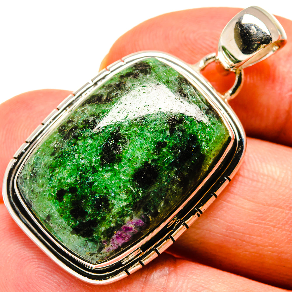 Ruby Zoisite Pendants handcrafted by Anasilvercos - PD736985