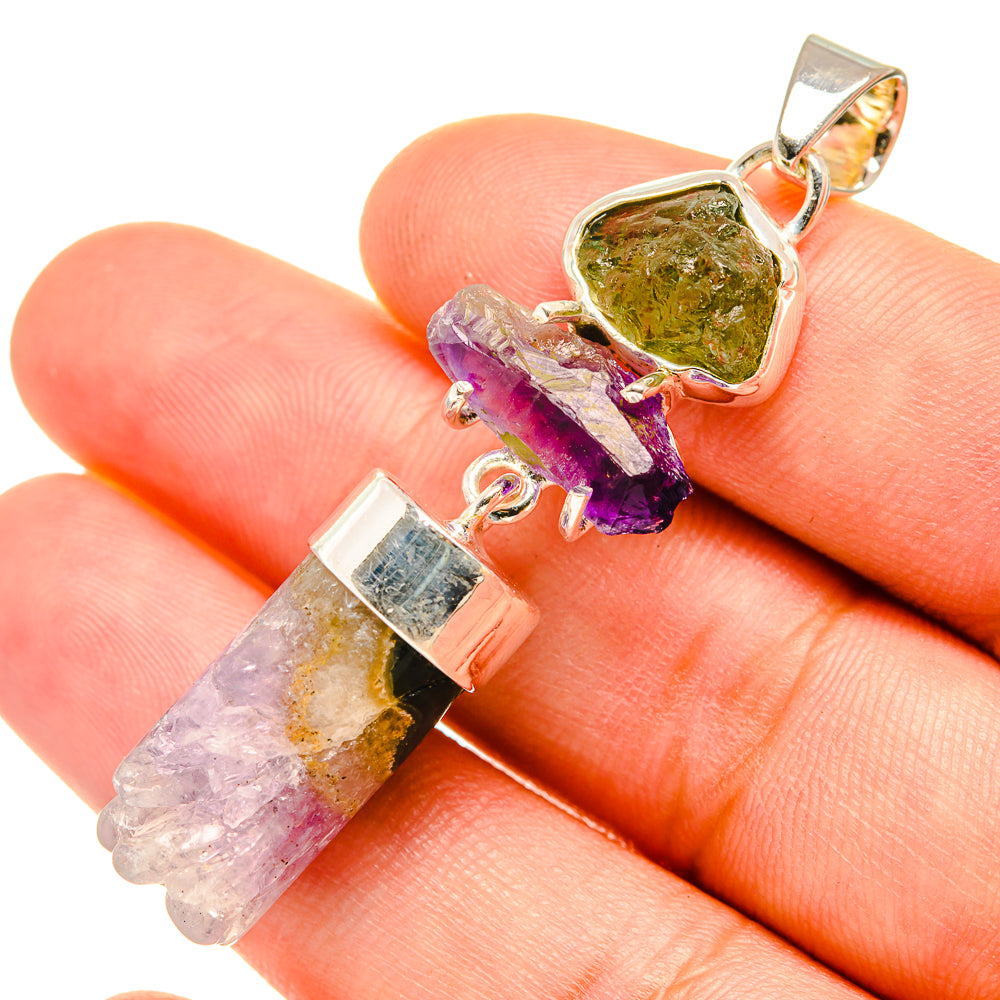 Amethyst Stalactite Pendants handcrafted by Anasilvercos - PD7370