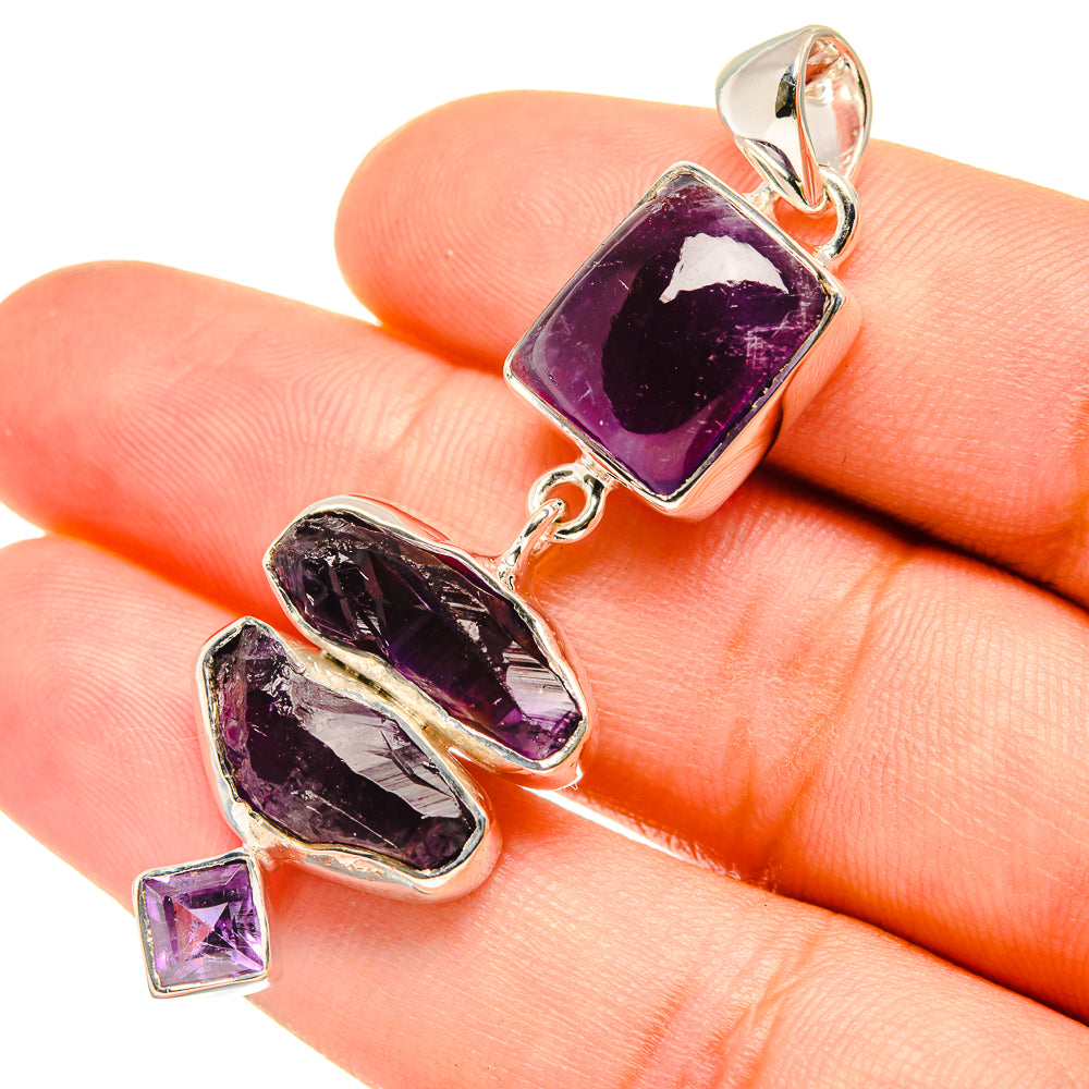 Amethyst Pendants handcrafted by Anasilvercos - PD7371