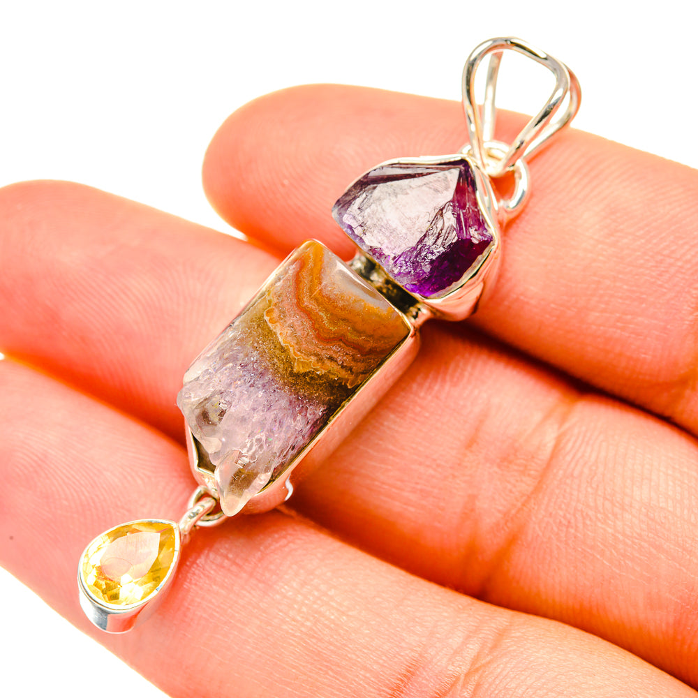 Amethyst Stalactite Pendants handcrafted by Anasilvercos - PD7372
