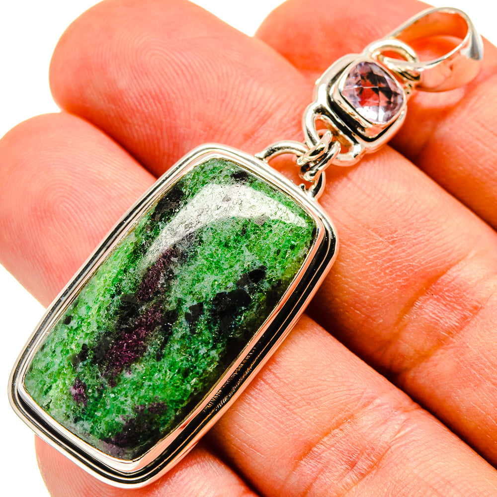 Ruby Zoisite Pendants handcrafted by Anasilvercos - PD737515