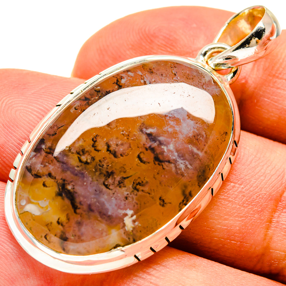 Plume Agate Pendants handcrafted by Anasilvercos - PD737655