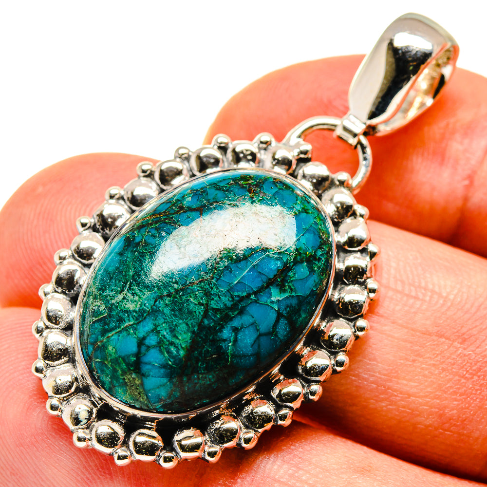Chrysocolla Pendants handcrafted by Anasilvercos - PD737726