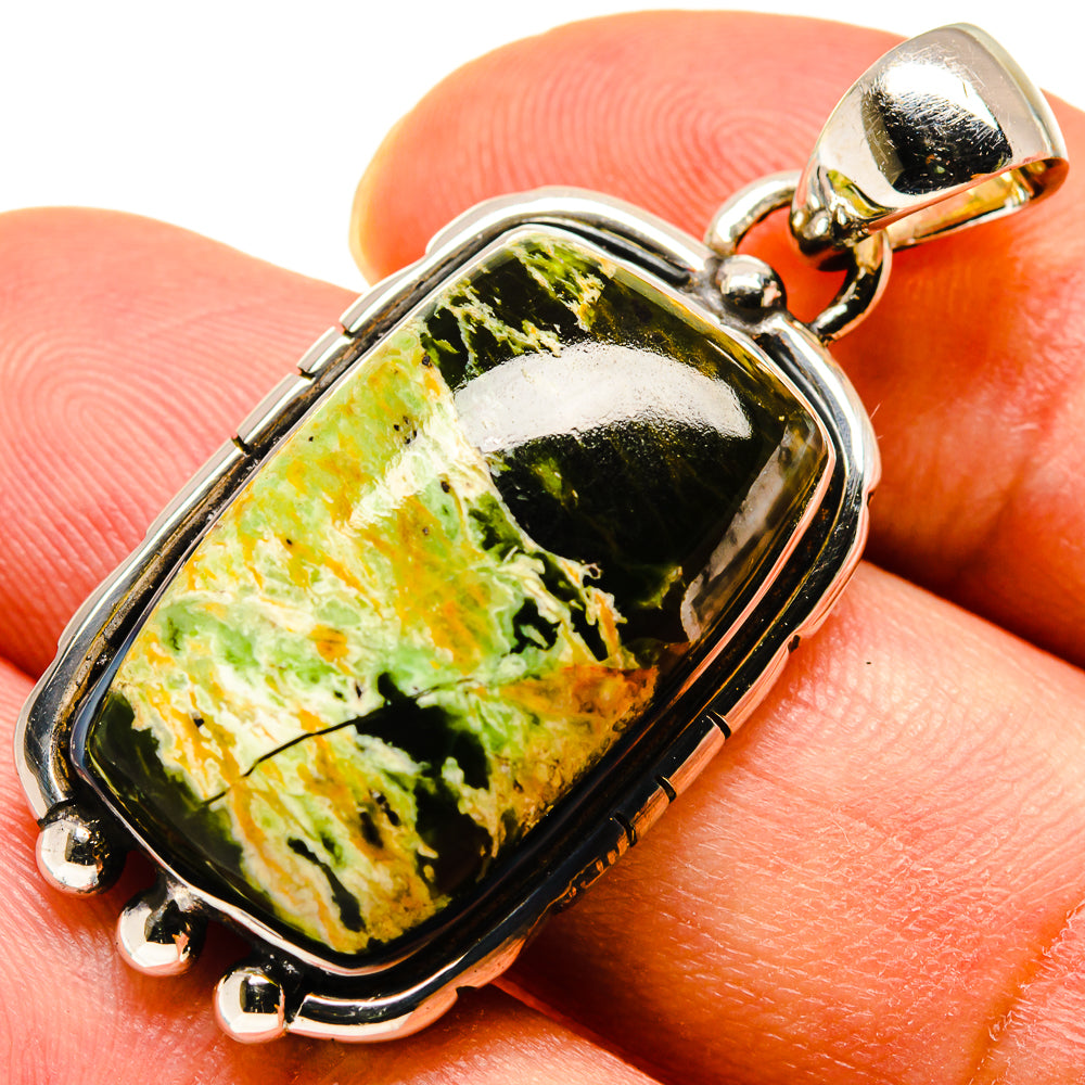 Australian Green Opal Pendants handcrafted by Anasilvercos - PD737738