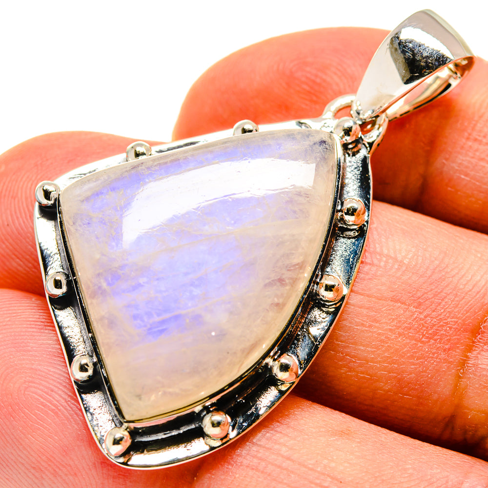 Rainbow Moonstone Pendants handcrafted by Anasilvercos - PD737748