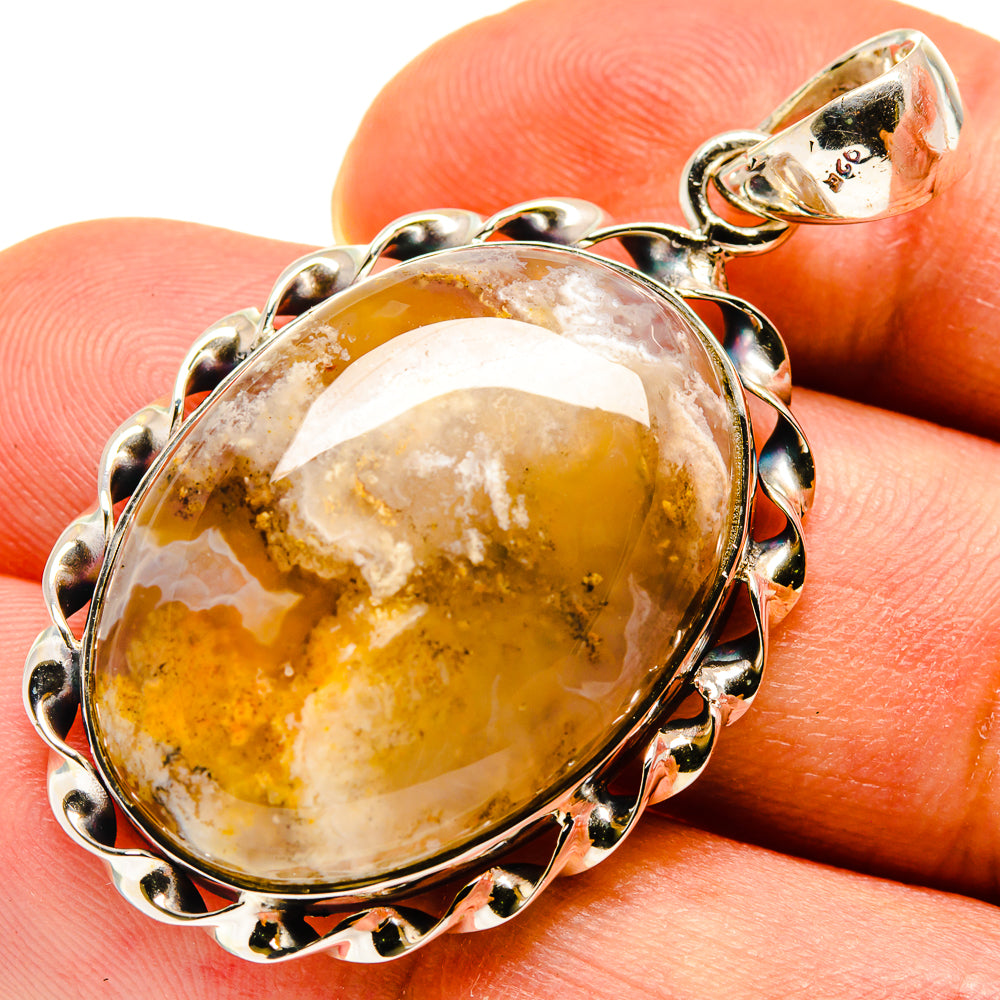Plume Agate Pendants handcrafted by Anasilvercos - PD737768