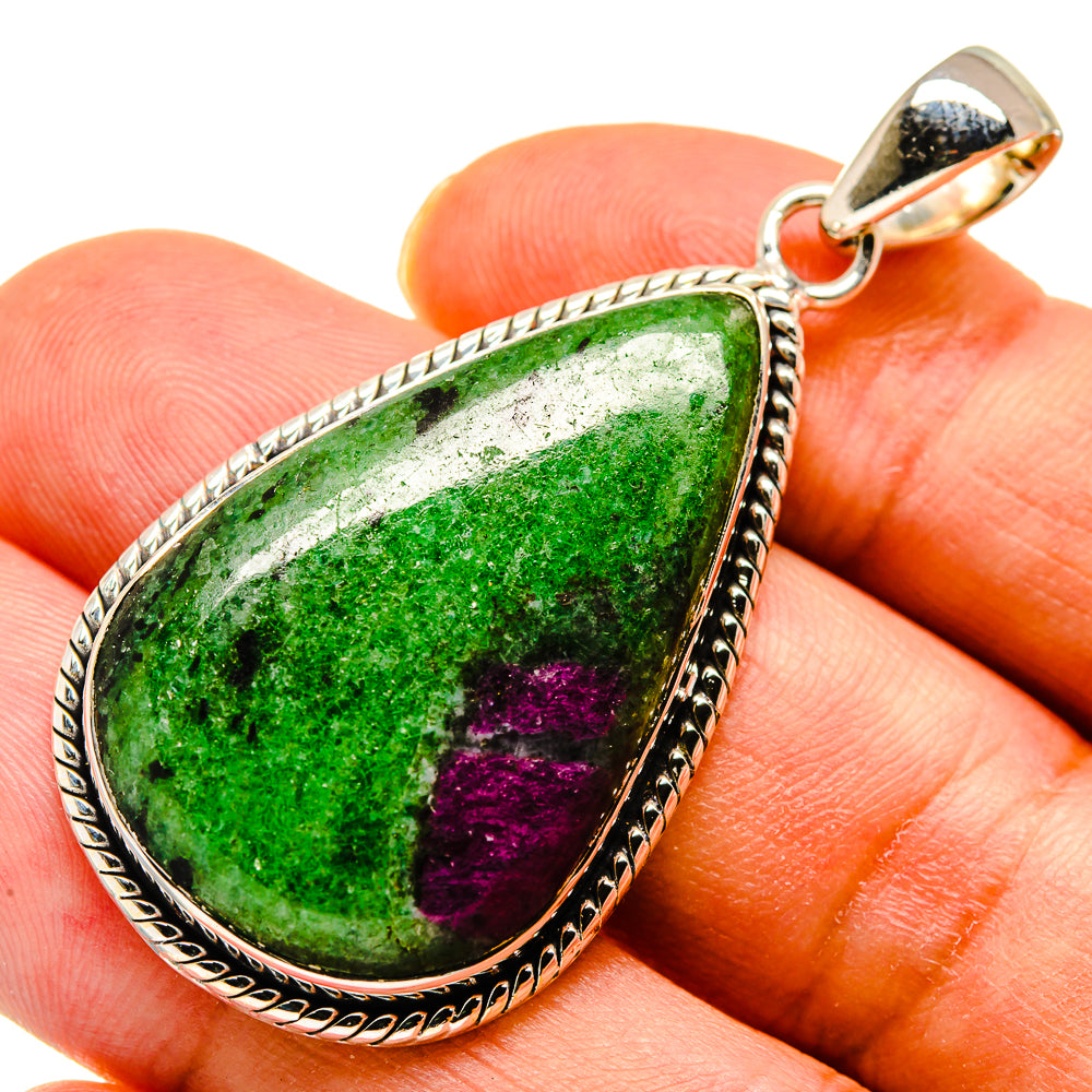 Ruby Zoisite Pendants handcrafted by Anasilvercos - PD737817