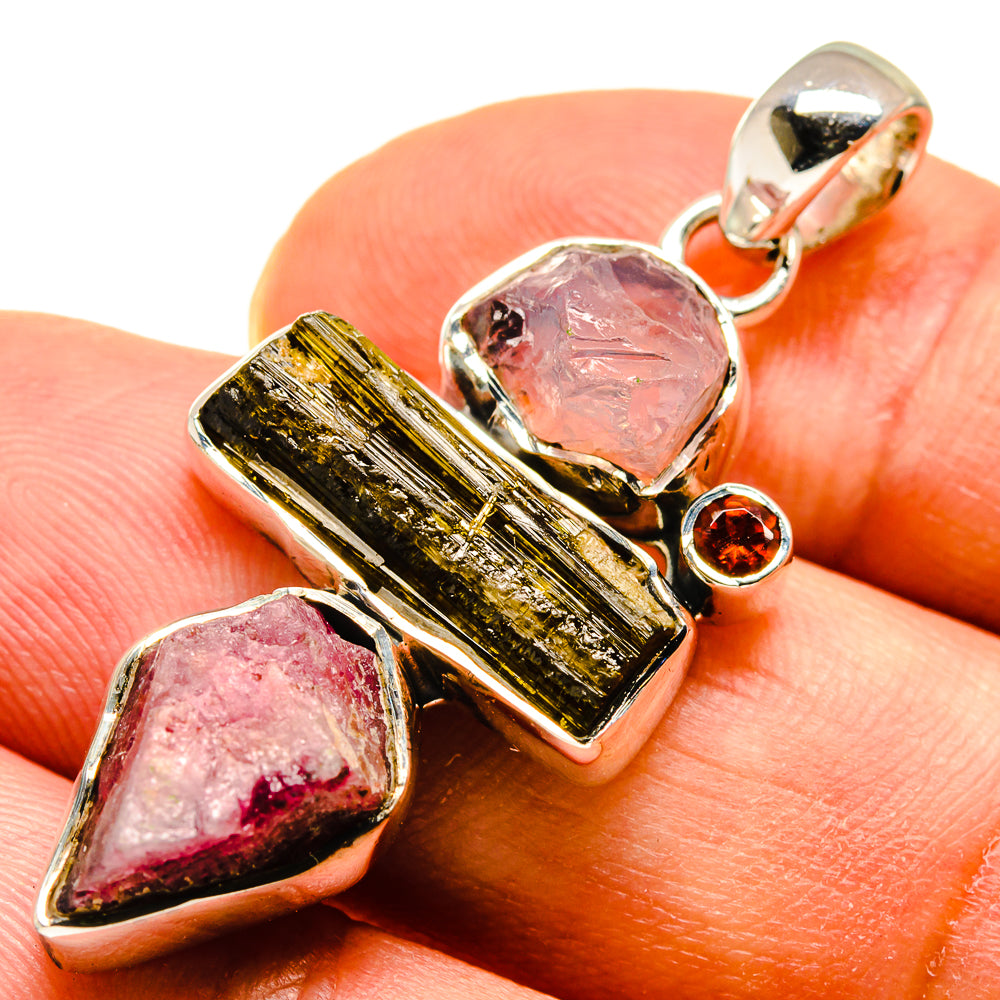 Pink Tourmaline Pendants handcrafted by Anasilvercos - PD737822